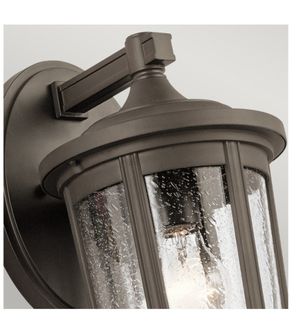 Kichler exterior wall light Aluminum, transparent grained glass Old Bronze