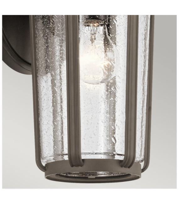 Kichler exterior wall light Aluminum, transparent grained glass Old Bronze