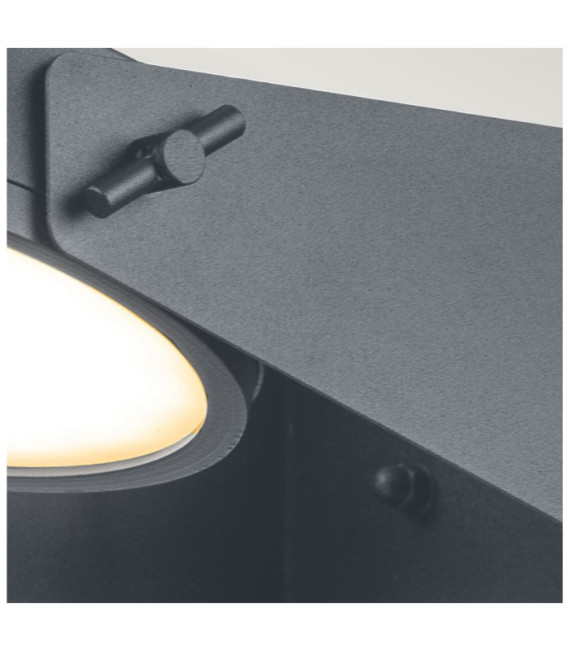 Zola aplique de exterior Vidrio, Acero inoxidable gris