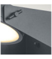 Zola outdoor wall light Glass, Gray stainless steel