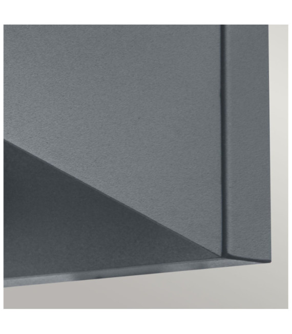 Zola aplique de exterior Vidrio, Acero inoxidable gris