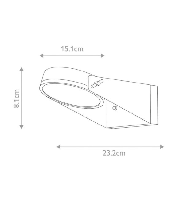 Applique murale extérieur Zola Verre,Acier inoxydable Gris