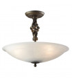 plafonnier ventilateur vintage 2 ampoules e27 max 60w brun patiné