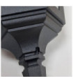 Parish exterior pendant light Glass, cast aluminum Black