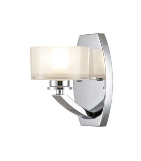 Hinkley wall light Opal glass, Polished chrome steel