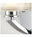 Hinkley wall light Opal glass, Polished chrome steel
