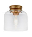 Plafonnier Feiss Verre transparent,acier Laiton bruni