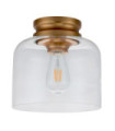 Plafonnier Feiss Verre transparent,acier Laiton bruni
