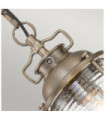 Suspension extérieur Kichler Aluminium,laiton,verre grainé transparent Bronze bruni
