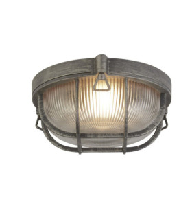 Lampe sur pied extérieur Bulkhead Aluminium Noir Argent, Clair