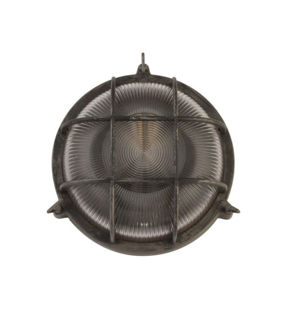 Lámpara de pie exterior de mamparo Aluminio Negro Plata, Transparente