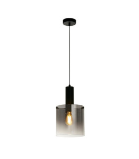 Sweden pendant light Mild steel, Black glass