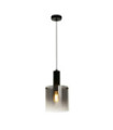 Sweden pendant light Mild steel, Black glass