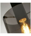 Sweden pendant light Mild steel, Black glass