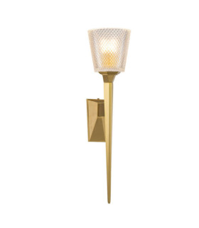 Verity wall light Glass, Steel Brushed brass