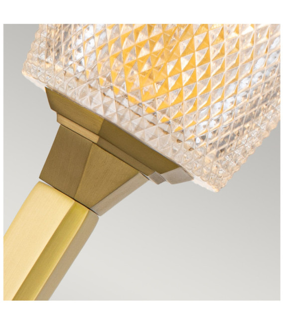 Lampada da parete Verity Vetro, Acciaio Ottone spazzolato