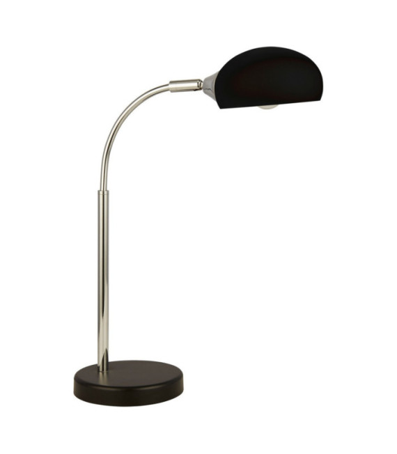 Lampada da tavolo Astro Acciaio dolce, vetro nero, cromo