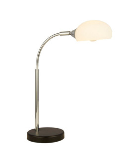 Lampe de table Astro Acier doux,verre Blanc, Blanc Opale, Chrome