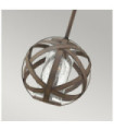 Hinkley pendant light Aluminum, transparent grained glass Vintage Iron