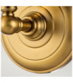 Feiss wall light Steel, transparent grained glass Burnished brass