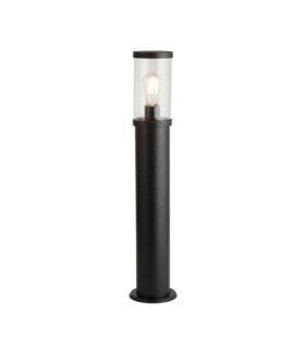 Bakerloo garden bollard Aluminum, Black glass