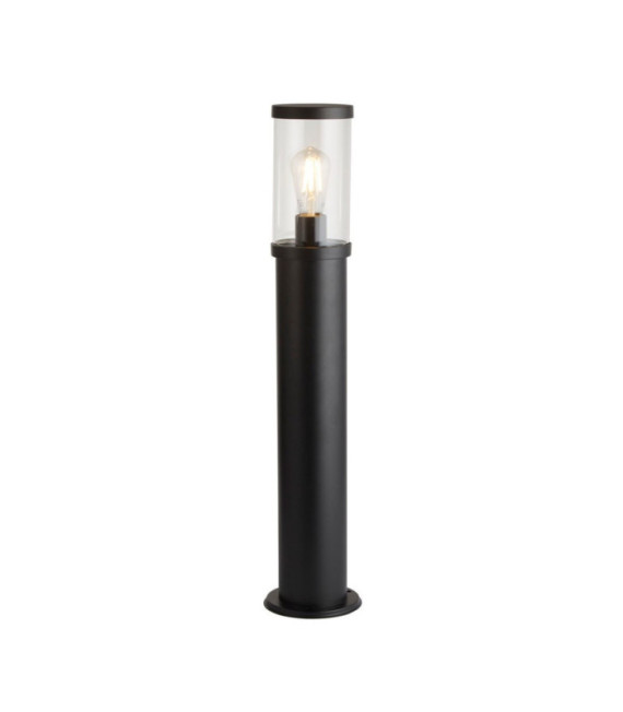Bolardo de jardín Bakerloo Aluminio, Vidrio negro
