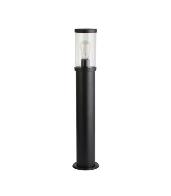 Bolardo de jardín Bakerloo Aluminio, Vidrio negro