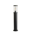 Bakerloo garden bollard Aluminum, Black glass