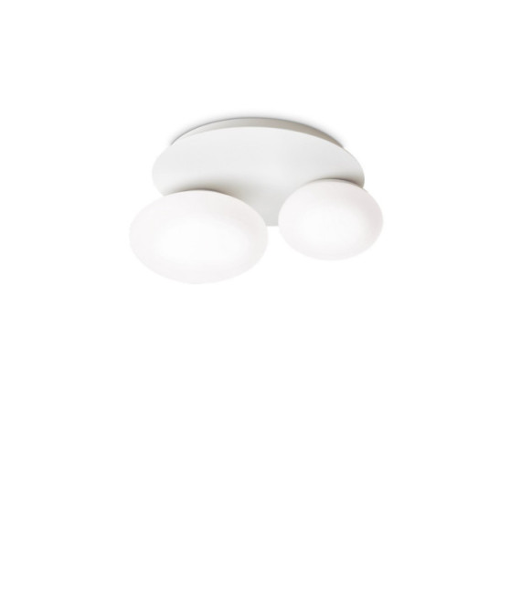 Plafonnier NINFEA Verre,Métal Blanc