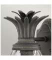 Outdoor wall light Plantation Transparent optical glass, aluminum Museum Black