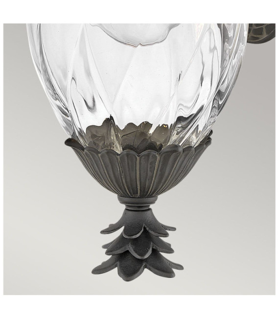 Applique murale extérieur Plantation Verre optique transparent,aluminium Musée Noir