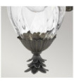Outdoor wall light Plantation Transparent optical glass, aluminum Museum Black