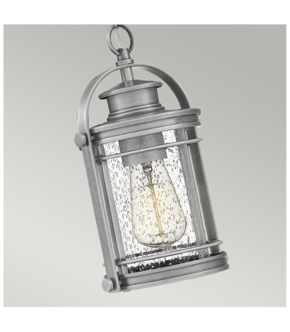 Suspension extérieur Quoizel Aluminium,acier,verre grainé transparent Aluminium industriel