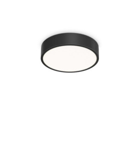 LED-Deckenleuchte Ray aus schwarzem Kunststoff