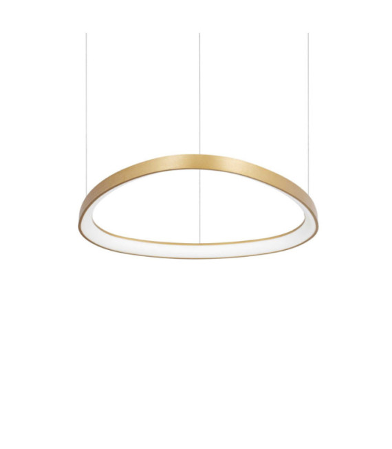 Lampada a sospensione LED Gemini Metallo, plastica Ottone