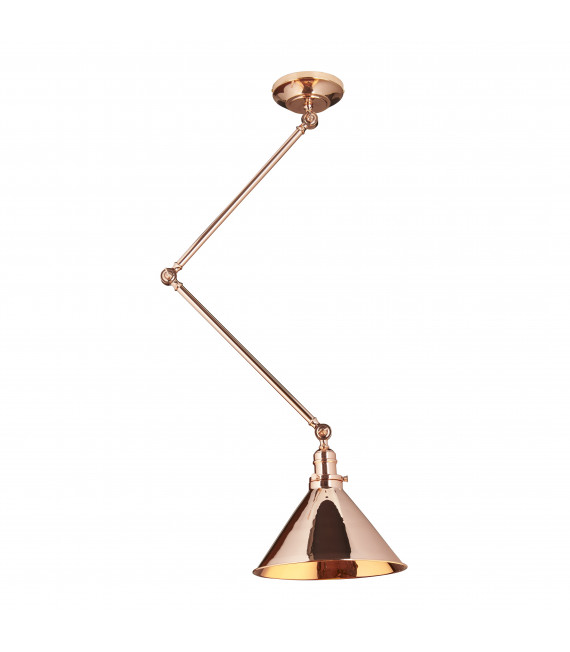 Flexible Pendelleuchte Provence, antikes Messing