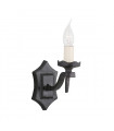 Applique Rectory, fer forgé noir, 1 ampoule