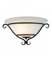 Plafonnier Torchiere, fer et verre, noir