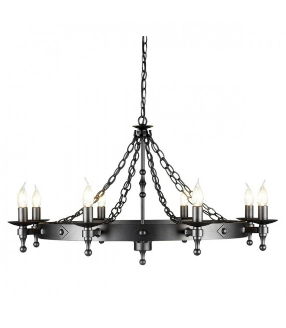 Lampada a sospensione Warwick, grafite, 6 lampadine