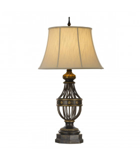Lampada Ansari, in marmo, con paralume