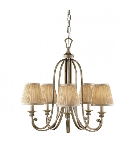 Lampada a sospensione Abbey, 3 lampadine, con paralume