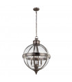 Suspension Adams, nickel antique, 3 ampoules