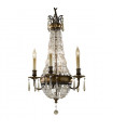 plafonnier ventilateur vintage 2 ampoules e27 max 60w brun patiné
