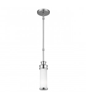 Lampada a sospensione Payne, cromo lucido, vetro opale, IP44, LED