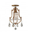 plafonnier ventilateur vintage 2 ampoules e27 max 60w brun patiné
