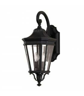Lampada da parete Costwold, nera, grande
