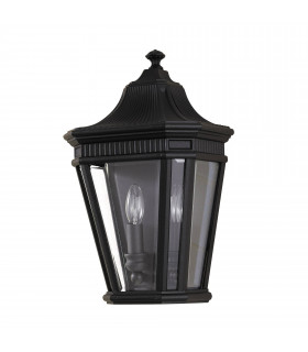 Lampada da parete Costwold, nera, piccola