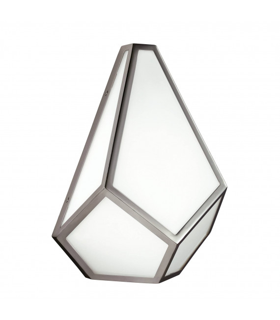 Applique Torchiere, fer et verre, noir
