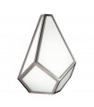 Applique Torchiere, fer et verre, noir