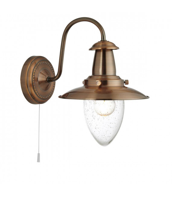Lampada da parete Fisherman, finitura rame